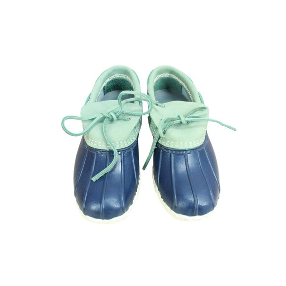 LL Bean Women's Blue Rubber Unlined Moccasin Low Ankle Duck Boots Size 6 M - Picture 5 of 10